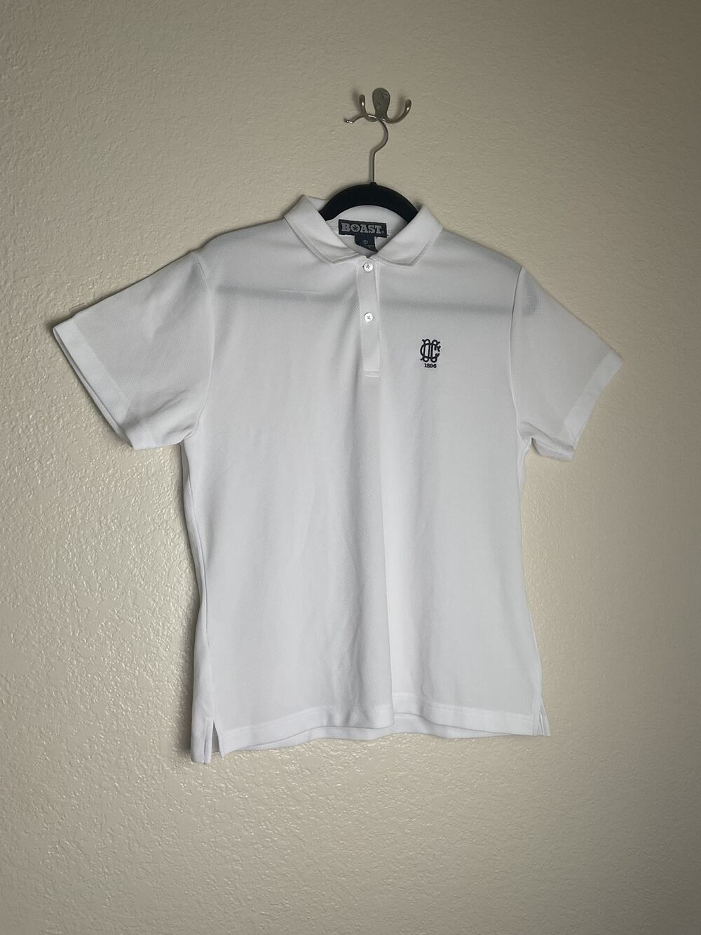 BOAST White Performance Polo Shirt Women's Medium M Short Sleeve Golf Tennis